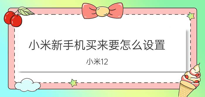 小米新手机买来要怎么设置 小米12 pro怎么设置全屏？